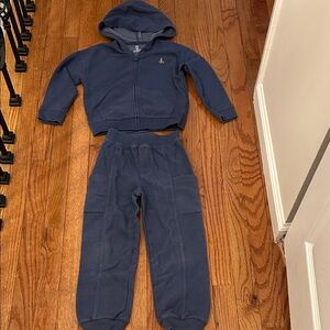 Gap Kids Navy Blue Hoodie and Jogger Set-5T